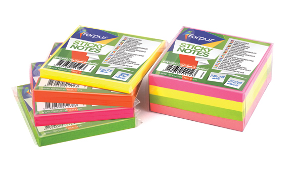 Piezīmju līmlapiņas Forpus 7.5x7.5cm 80lpp neona rozā