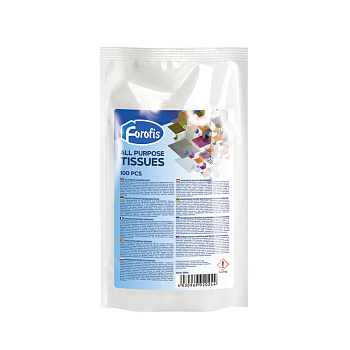 Universal electronic cleaning wipes FOROFIS, 100 pcs