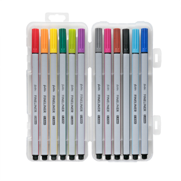 Pildspalvu komplekts FINELINER 12kr. 0.7mm FOROFIS