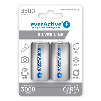 R14 АККУМУЛЯТОР 2BL everActive 3500 !silver line