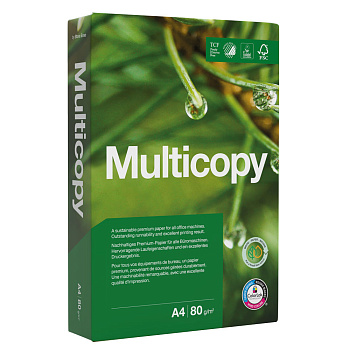 Бумага Multicopy формата A4, плотность 80 г/м², 500 листов в упаковке.