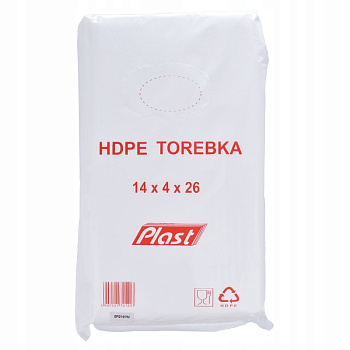 Packaging bags 14/4/26 HDPE, 6my, 800 pcs (0.56kg) transparent