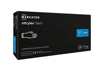 Nitrile gloves NITRYLEX black, 100 pcs