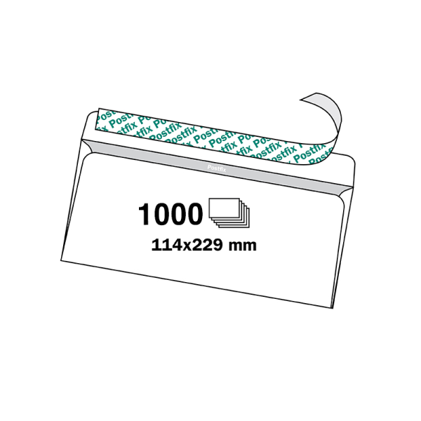 Aploksnes Postac C65 RH 114x229mm 1000gab/0.517kg