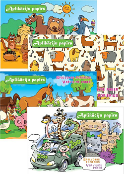 Krāsainas papīra loksnes divpusīgas A4 8 krāsas