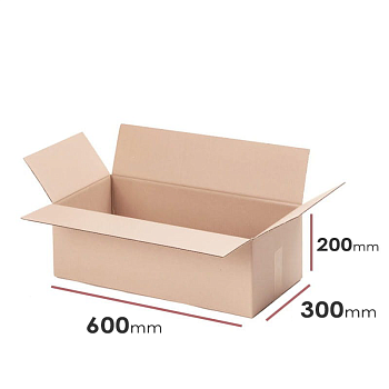 Kartona kastes 600x300x200mm 3 slāņu/1gb:0.4982kg