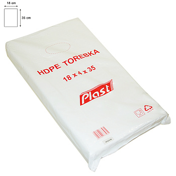 Packaging bags 18/4/35 HDPE, 6my, 800 pcs (0.68kg) transparent