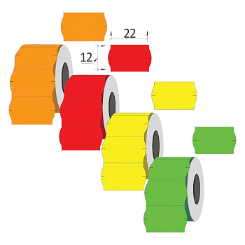 Marking tape 22x12, 1000 pcs/roll, assorted colors