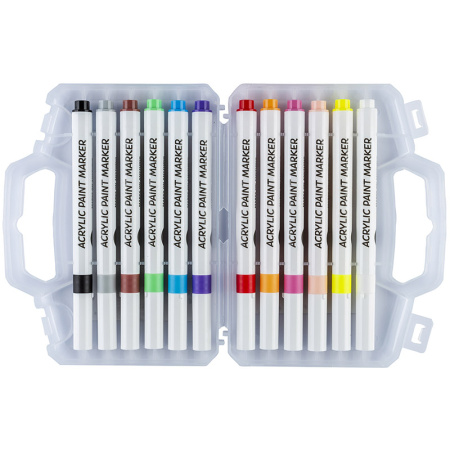 Akrilu marķieru komplekts 12 kr. 1-3mm