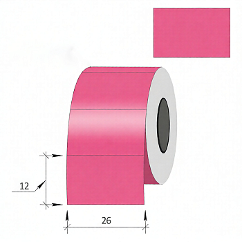 Marking tape [26x16], square, 1000 pcs/roll, assorted colors