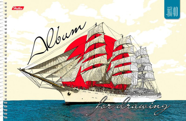 Zīmēšanas albūms A4 40lp."Asorti' 120gr. ar spiŗāli
