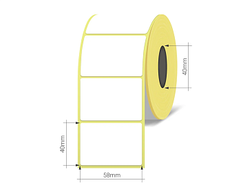 Uzlīmes T-ECO 58x40mm 700gb(0.2702kg) baltas