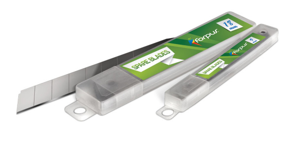 Asmeņi kancelejas nazim Genmes 9mm, 10gab/iep