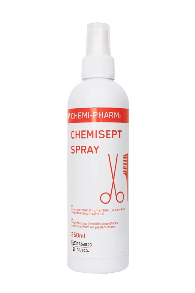 CHEMISEPT SPRAY 250ml - dezinfekcijas līdzeklis kosmētikas instrumentiem un piederumiem