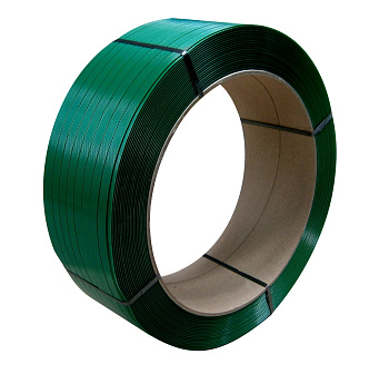 Straplente 15x0.7mmx1500m PET zaļa serd.406mm