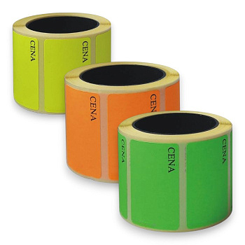 Price tags stickers 40x25 mm "Price" 1000 pcs, assorted colors