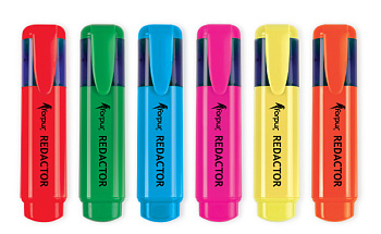 Highlighter FORPUS REDACTOR, assorted colors