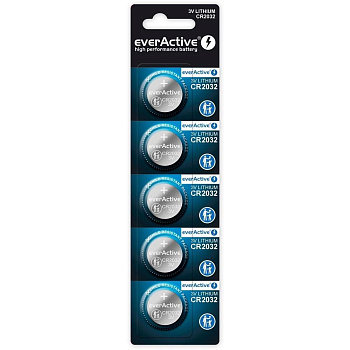 CR2032 5BL everActive BLISTER lithium batteries