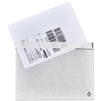 Self-adhesive document pocket, C6 size (175x115+15mm), LDPE 20-30 microns, 100 pcs