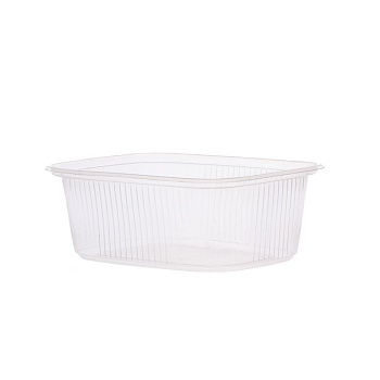 Plastic salad bowls 200ml, 100pcs (0.559kg) transparent