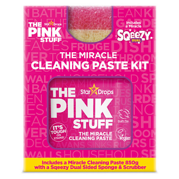THE PINK STUFF Multi-Purpose Cleaning Paste 850 g with Double-Sided Sponge
