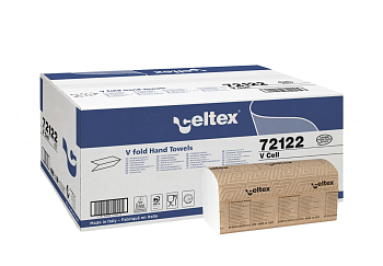 Hand towels CELTEX CELL V, white, 2-ply, 15x210 pcs