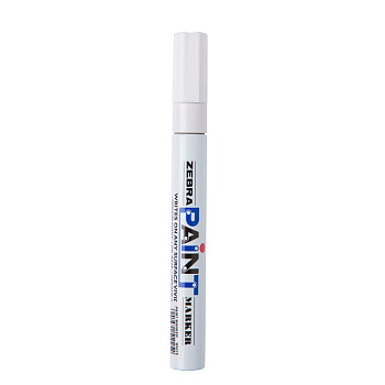 Noturīgais marķieris Zebra Paint balts 2.0mm