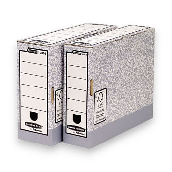 Arhīva kārba Fellowes ar izmēru 260x100x315mm pelēka