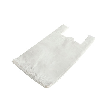 Мешки с ручками, HDPE, 300+150×550 мм, 50 мкм, белые, в упаковке 100 шт.
