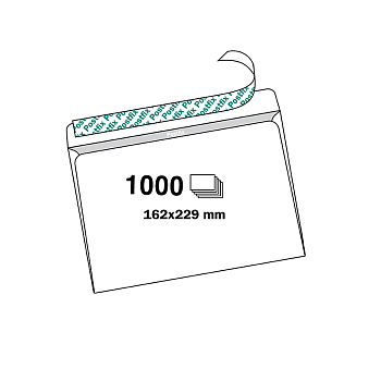Envelopes Postfix C5 RH 162x229mm 1000pcs