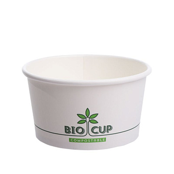 Бумажный контейнер для супа 500 мл BIOCUP, 100 шт. (1.04 кг) (113SC16BIO) (119SCL115CPLA)