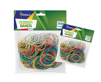 Rubber bands assorted, 500g