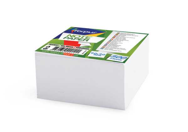 Papīrs piezīmēm 9x9cm Forpus 500lpp balts