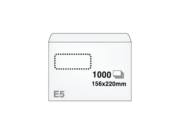 Aploksnes Postfix E5 RH 156x220mm 1000gab