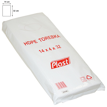 Packaging bags 14/4/32 HDPE, 6my, 800 pcs transparent