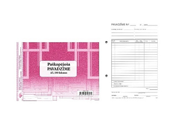 Pavadzīme A5D (divpus), 100 veidlapas 11302