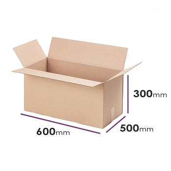 Gofrētā kartona kaste 600x500x300mm 5 slāņu/ 1gab. 1,2834kg