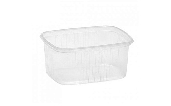 Plastic salad bowls 250ml, 100pcs (0.75kg) transparent