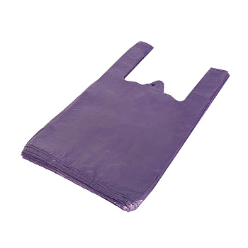 Пакеты с ручками 25x25x45, 200 шт., 10 мк (0.40кг) разные цвета