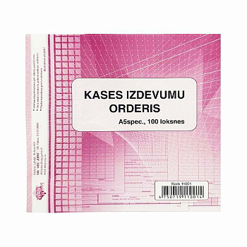 Kases izdevumu orderis A5 11001