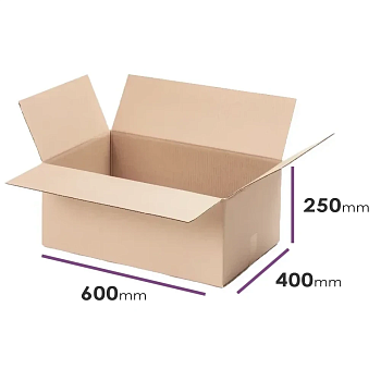 Gofrētā kartona kaste 600x400x250mm 5 slāņu 0.911 g