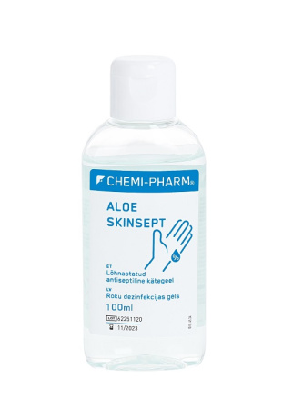 ALOE SKINSEPT 100ml - saudzīgs želejveidīgs roku higiēniskās dezinfekcijas līdzeklis