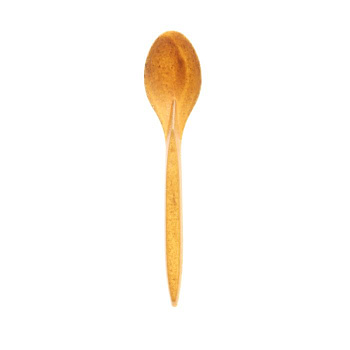 Reusable wood-polymer spoons, 100pcs, 18.5cm