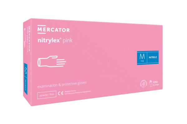 NITRYLEX pink N100 - nitrila cimdi, rozā krāsā