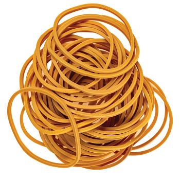 Rubber bands for money 100g, diam. 40mm (80% latex), yellow