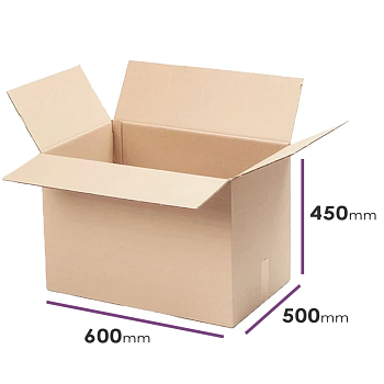 Gofrētā kartona kaste 600x500x450mm 5 slāņu/ 1gab. 1,51kg
