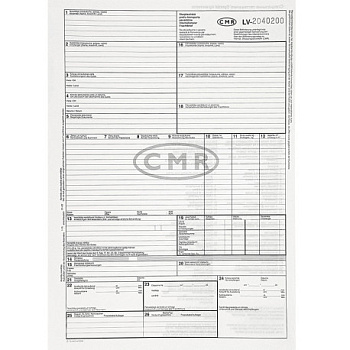 International Goods Transport CMR Form (6 copies) A4DN