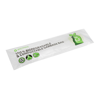 Biological waste bags 30l, 15gb, (48x60cm), 18my, green (37584)