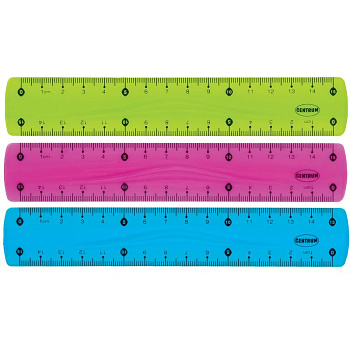 Lineāls 15cm SOFT ABS lokans