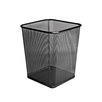 Papīrgrozs FOROFIS (metāla siets, melns) 28x28x32cm, 25l